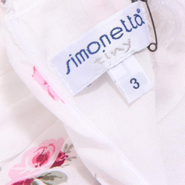 9540R vestito bimba SIMONETTA TINY abito bianco/rosa dress  kid