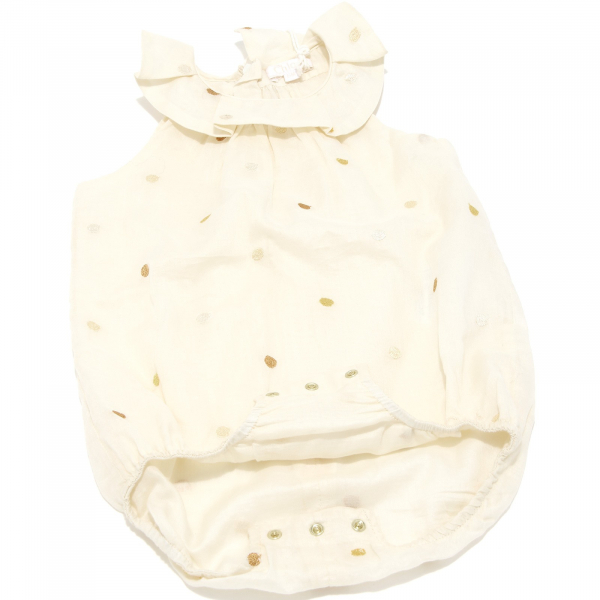 9551H set pagliaccetto cappello CHLOE' completino vestito dresses hat kids