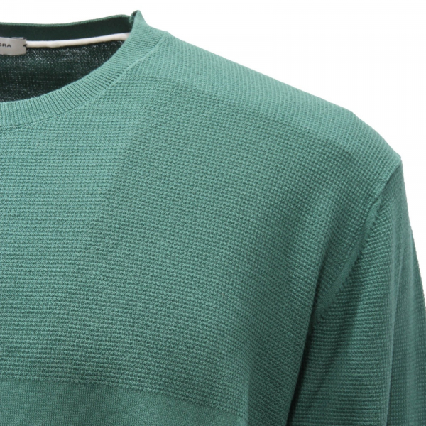 9595AG maglione uomo PAOLO PECORA green cotton sweater men