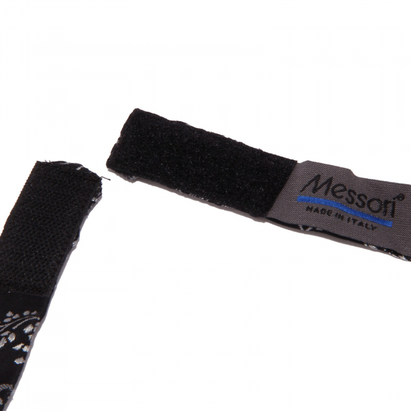 9602W cravatta ascot uomo nodo fisso MESSORI black ascot tie fixed knot men