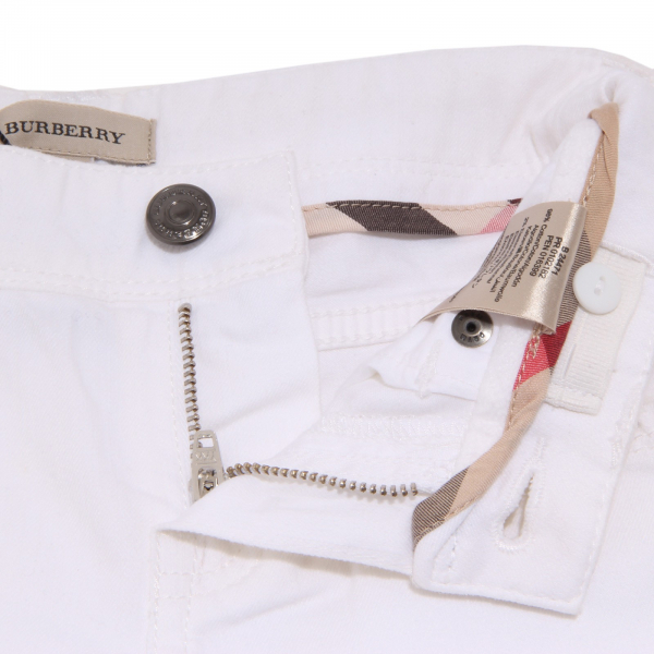 9605O jeans slim bianco bimba BURBERRY  trousers pants kids