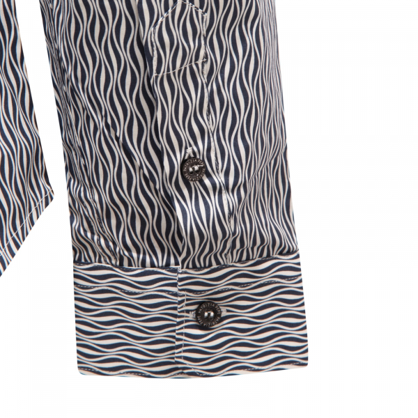 9610AQ camicia uomo PATRIZIA PEPE SLIM man shirt white/blue