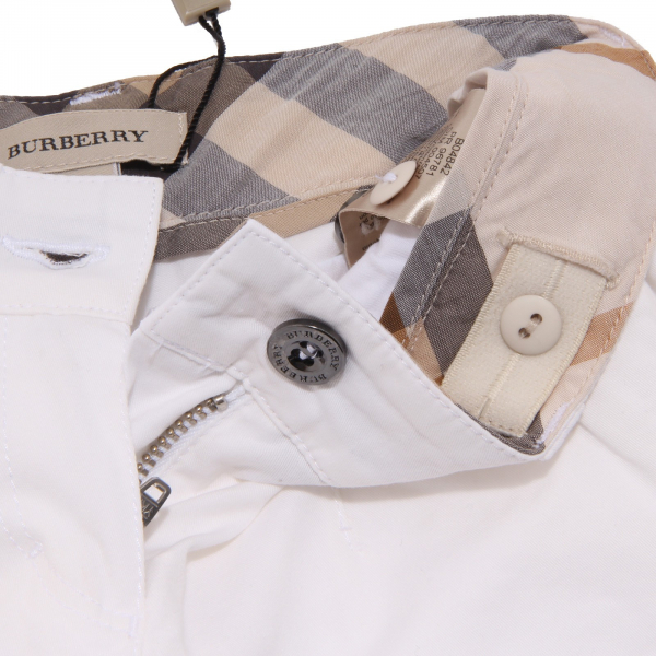 9612O pantaloni bimba bianco BURBERRY  trousers pants kids