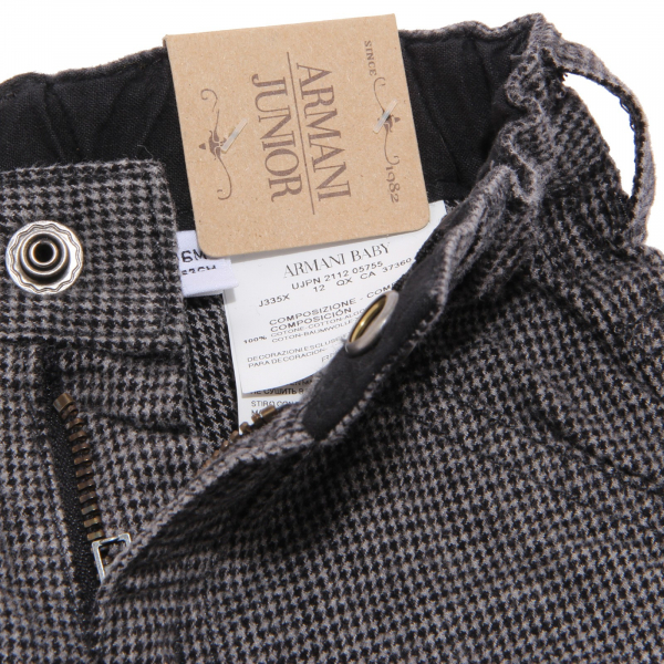 9613U pantalone bimbo ARMANI BABY grigio fustagno trouser pant kid