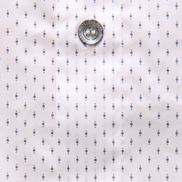 9618AQ camicia uomo PATRIZIA PEPE PETE man shirt  white/blue pois