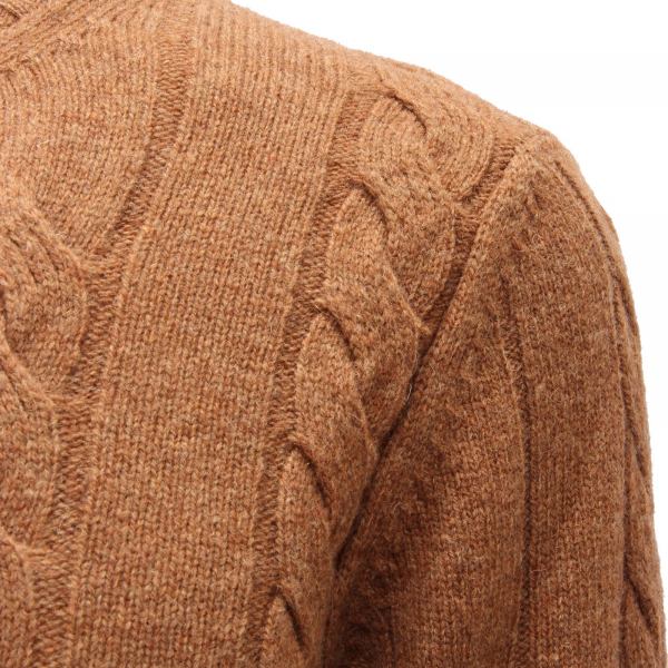 9622AF maglione uomo THE PULL light brown wool sweater man