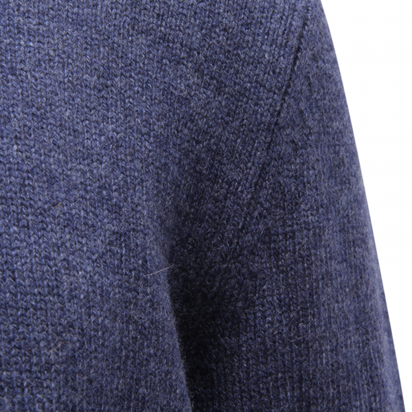 9635AV MAGLIONE UOMO BASE MILANO MAN CASHMERE SWEATER BLUE