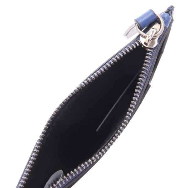 9637AI portamonete uomo unisex PAOLO PECORA man leather purse  bluette