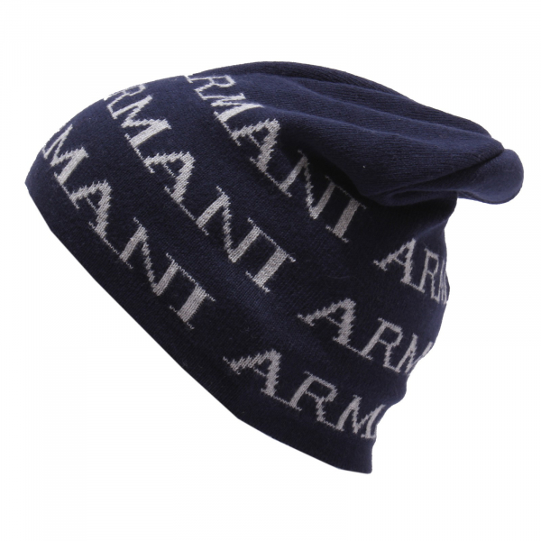 9638X cuffia BOY bimbo ARMANI JUNIOR blue/grey cotton beanie hat
