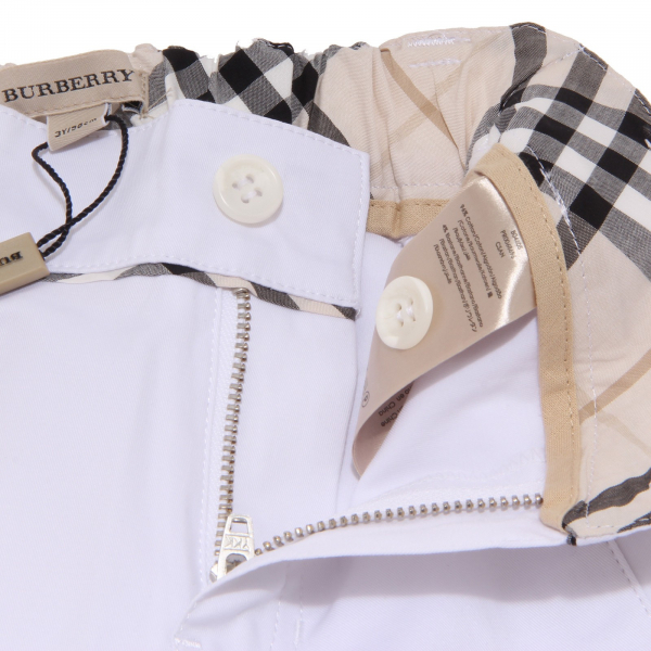 9639O pantaloni bimba bianco BURBERRY  trousers pants kids
