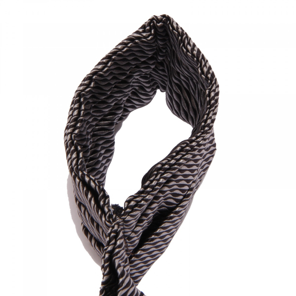 9651W cravatta ascot uomo MESSORI black ascot tie men