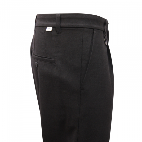9660AU PANTALONE UOMO PAOLO PECORA MAN WOOL BLEND TROUSERS BLACK