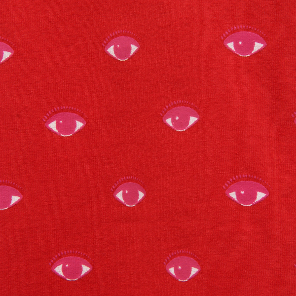 9665Z maglia bimba GIRL KENZO KIDS red/pink cotton t-shirt long sleeve