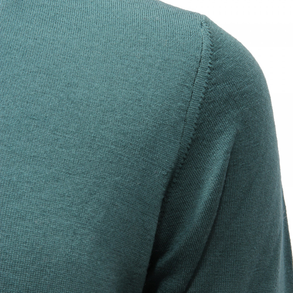 9674AF maglione uomo RETOIS green wool v-neck sweater men