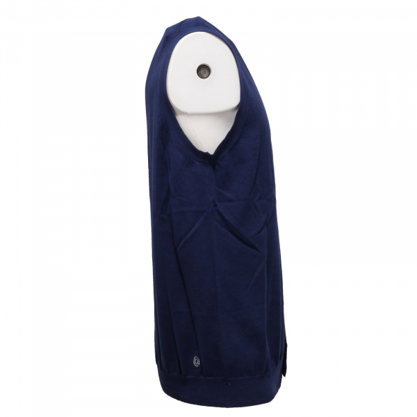 9683AA gilet uomo MQJ cotton blue sleeveless sweater men