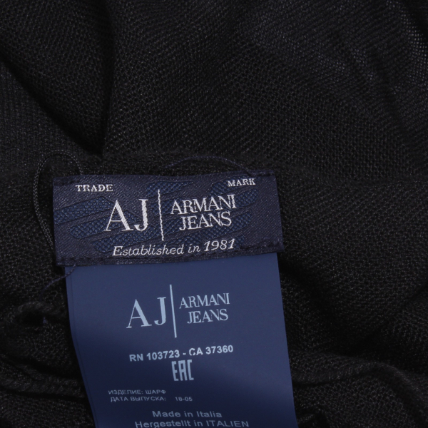 9708X sciarpa donna ARMANI JEANS black scarf woman