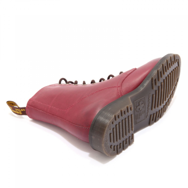 9713AI anfibio donna DR. MARTENS (NO BOX) woman SCRATCHED VINTAGE boots burgundy