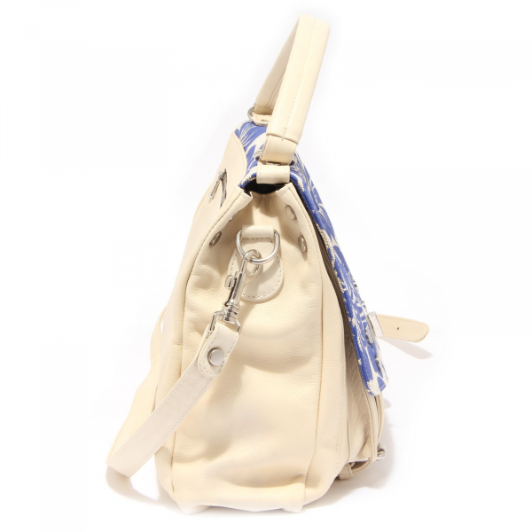 9716R borsa donna MARKS&ANGELS LUCY MEDIUM BICOLORE beige/blu tracolla bag woman