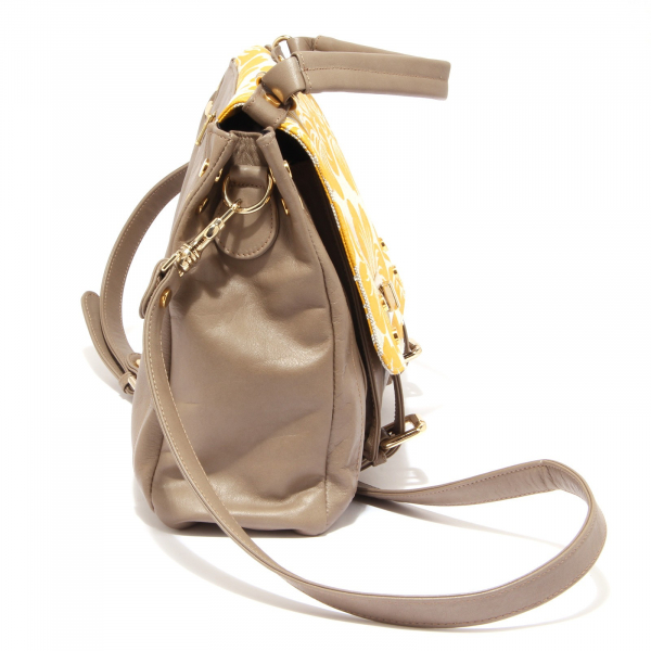9726R borsa donna MARKS&ANGELS LUCY MEDIUM BICOLORE giallo tracolla bag woman