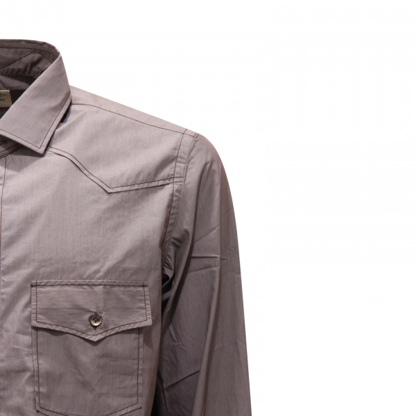 9728AQ camicia uomo MAZZARELLI man shirt grey