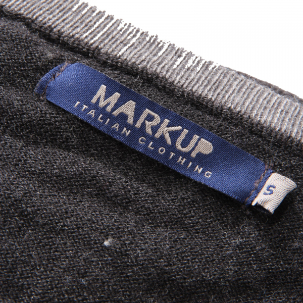 9730AF maglione uomo MARKUP dark grey/grey wool blend sweater men