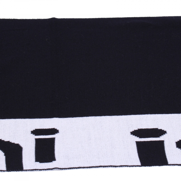 9733X sciarpa uomo ARMANI JEANS black/white wool scarf men