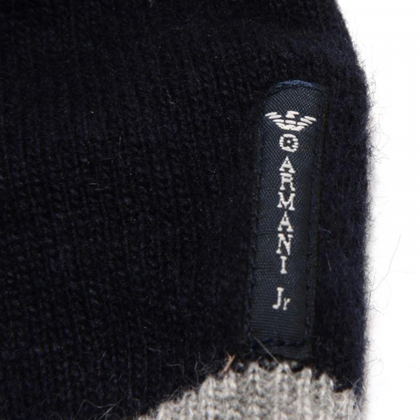 97498 guanti bimba girl ARMANI JUNIOR wool/cashmere blue gloves
