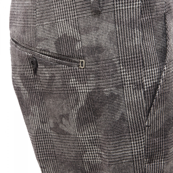 9751AE pantalone uomo DONDUP grey/black wool blend trouser man