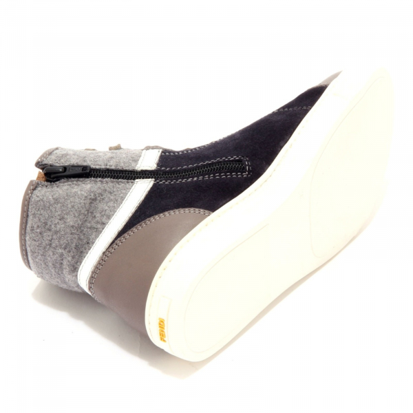 9753AI sneaker bimbo boy FENDI kids suede/textile shoes blue/grey