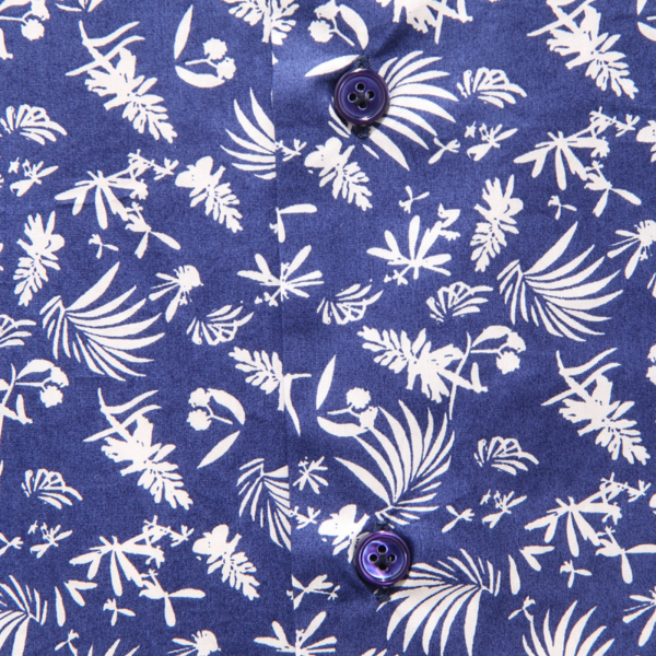 9758AQ camicia uomo MAZZARELLI SLIM man shirt white/blue