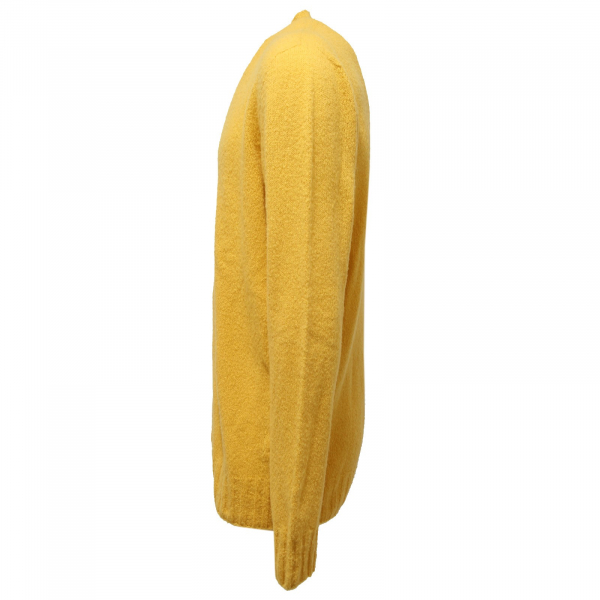 9759Y maglione uomo MESSAGERIE yellow mix wool round neck sweater man