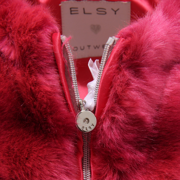 9766Z gilet smanicato pellicciotto fuxia eco fur gilet jacket GIRL