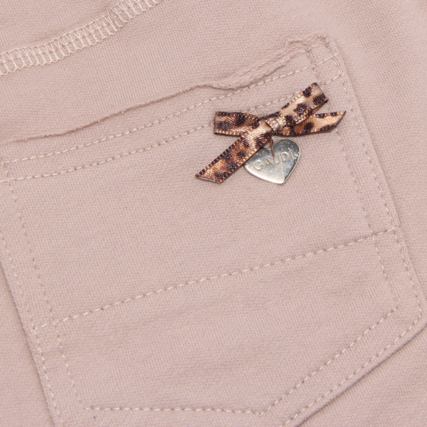 9790V pantalone tuta bimba GAUDI' beige sweat pant kid girl