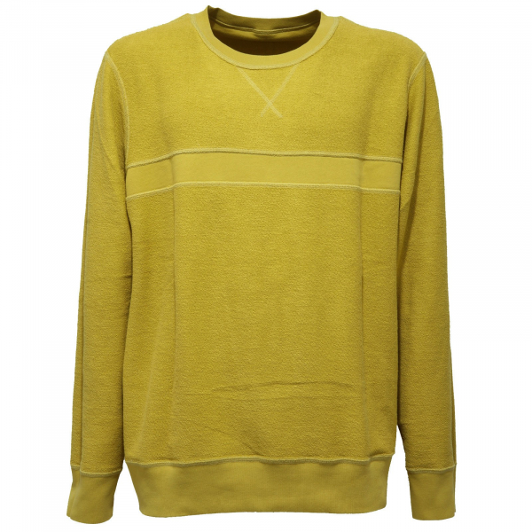 9791AA felpa uomo WOOLRICH REVERSIBLE LIME cotton sweatshirt man