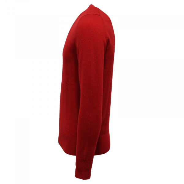 9819Y maglione uomo HOSIO red mix wool/cashmere round neck sweater man
