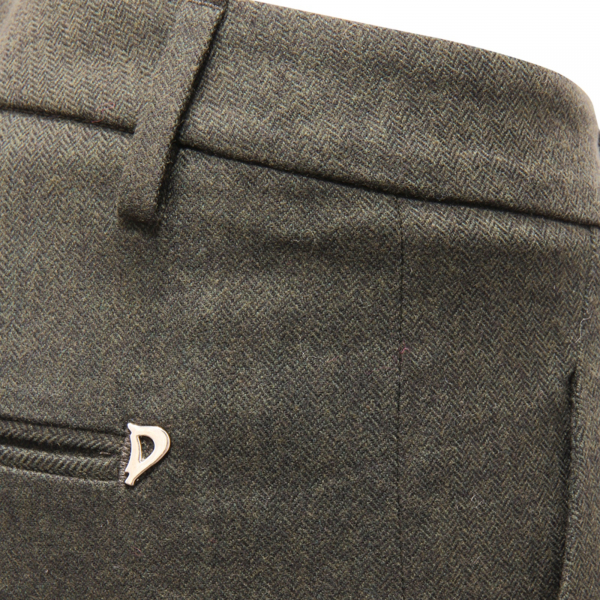 9858AV PANTALONE DONNA DONDUP CARMEN  WOMAN WOOL BLEND PANTS GREEN