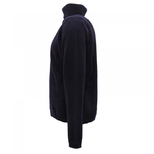 9889U maglione bimba KANGRA dolcevita puro cashmere blu sweater kid