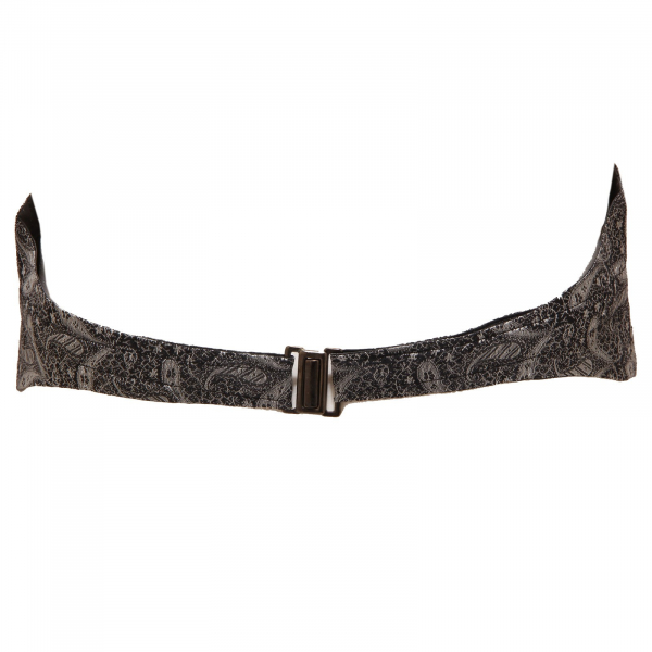 9906W fascia da smoking uomo MESSORI black/grey silk cummerbund man