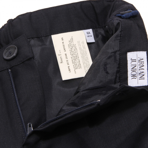 9921V pantalone bimbo ARMANI JUNIOR wool blue classic trouser kid