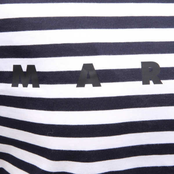 9928AG maglia bimbo BOY MARNI white/blue stripes cotton t-shirt