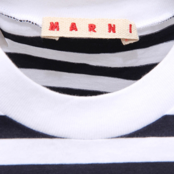 9928AG maglia bimbo BOY MARNI white/blue stripes cotton t-shirt