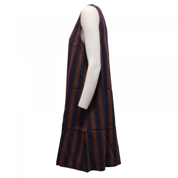 vestito donna WOOLRICH abito blue/brown stripes dress woman