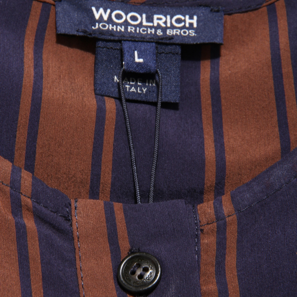 vestito donna WOOLRICH abito blue/brown stripes dress woman