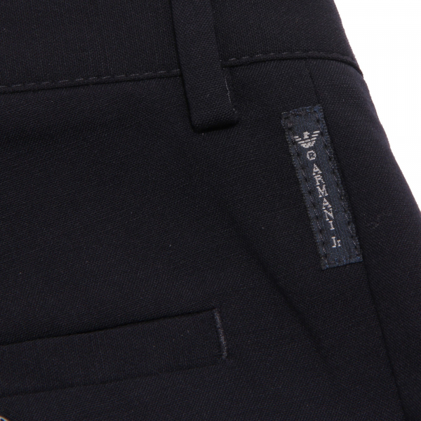 9944V pantalone bimbo ARMANI JUNIOR wool blue classic trouser kid