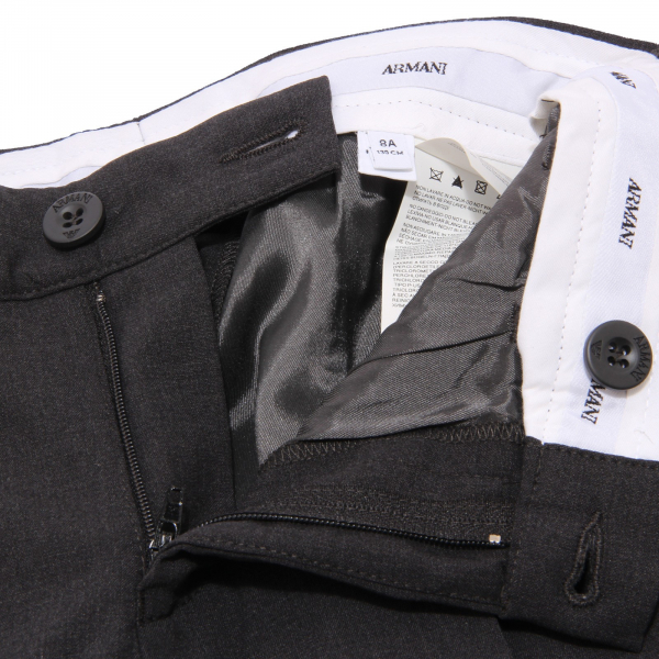 9951V pantalone bimbo ARMANI JUNIOR wool grey classic trouser kid