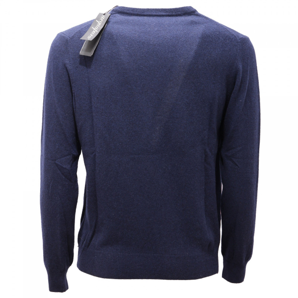 9969AF maglione uomo ACQUAPURA blue wool/cashmere sweater men