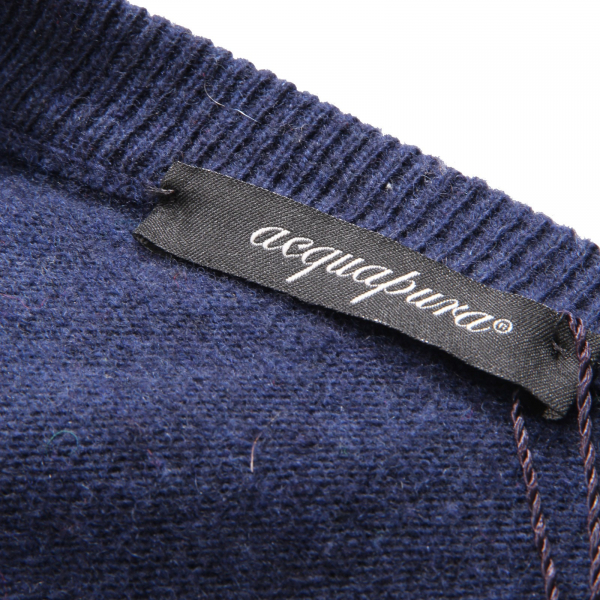 9969AF maglione uomo ACQUAPURA blue wool/cashmere sweater men