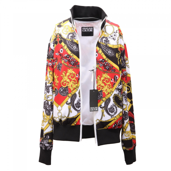 9982AF felpa giubbotto uomo VERSACE JEANS COUTURE multicolor sweater jacket man