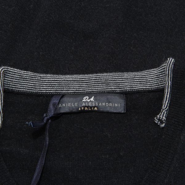 9983M maglione uomo DANIELE ALESSANDRINI lana grigio sweater men