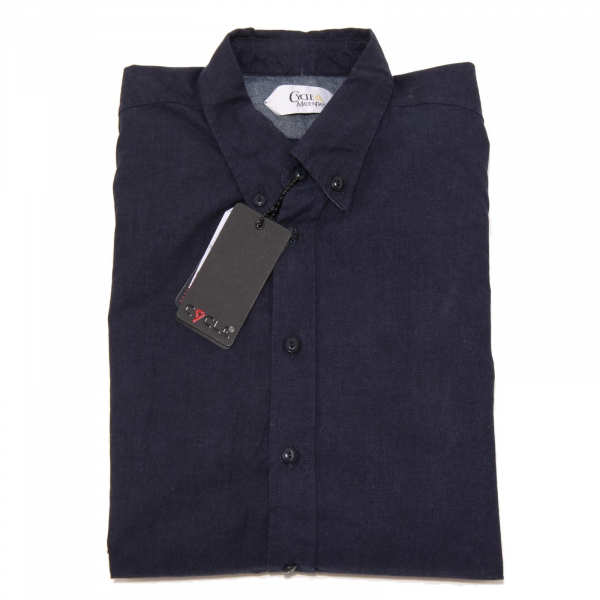 9985F camicia blu CYCLE jeans MANICA LUNGA camicie uomo shirt men